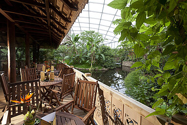 Salathai-Hütte mit Blick in den Dschungel