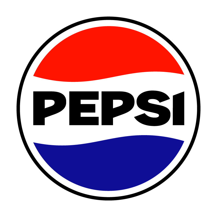 Rot blauer Kreis mit Pepsi Schriftzug in der Mitte